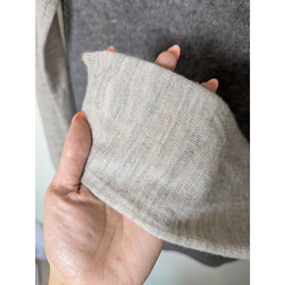 Anthropologie Moth Boucle Alpaca Wool Grey V Neck Pullover Sweater Size XS Hygge - Picture 12 of 12
